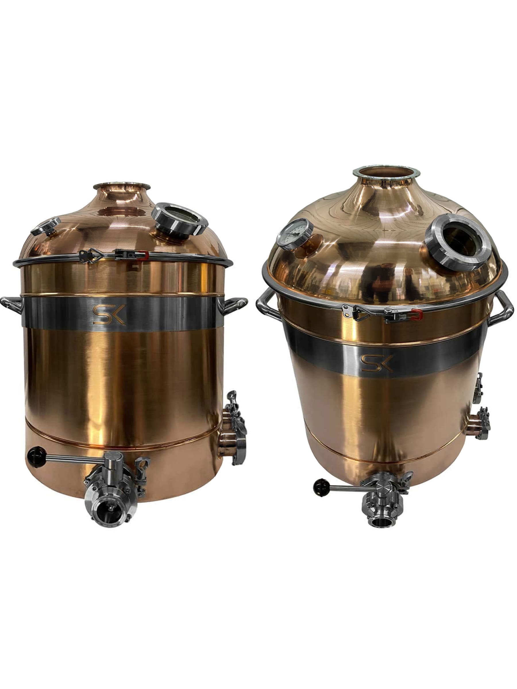 Медный куб 73л с медной (9л) крышкой-кламп (выбор комплектации)