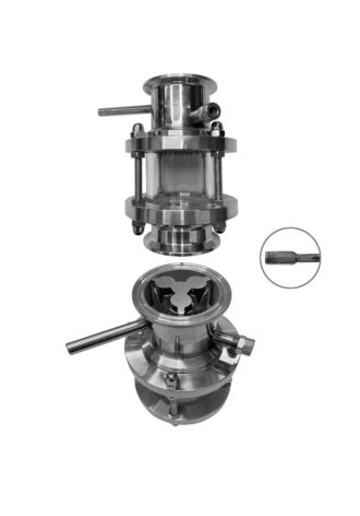 Узел отбора 2 дюйма с многоточечным (9 струй без учета пристеночных) распределением орошения на базе укороченного диоптра